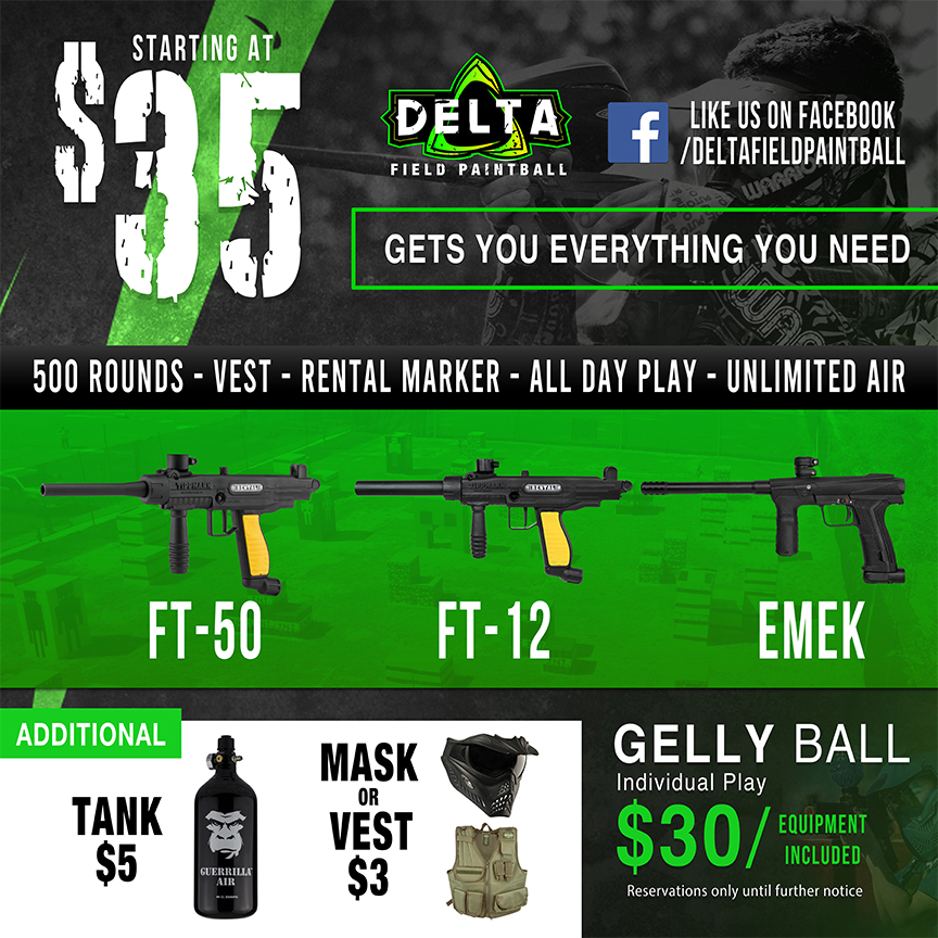 Low Impact paintball Delta Field Paintball